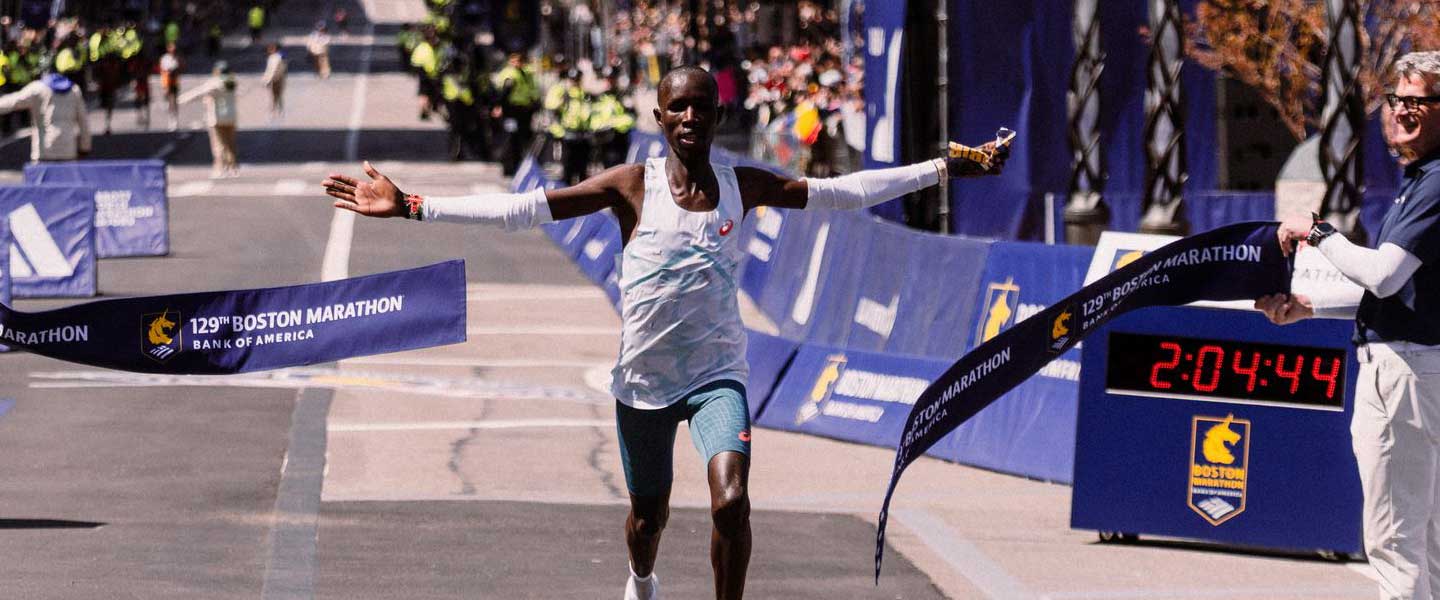 Korir celebrates unique family double in Boston