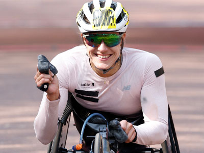 Catherine Debrunner breaks London course record