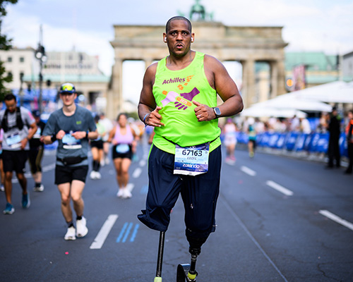 American soldier Cedric King takes to the streets of Berlin
